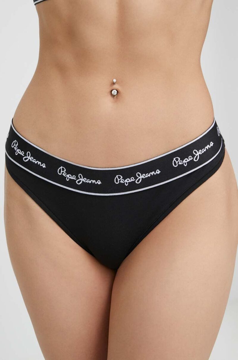 Pepe Jeans tanga culoarea negru