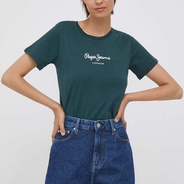 Pepe Jeans tricou din bumbac Wendys culoarea verde