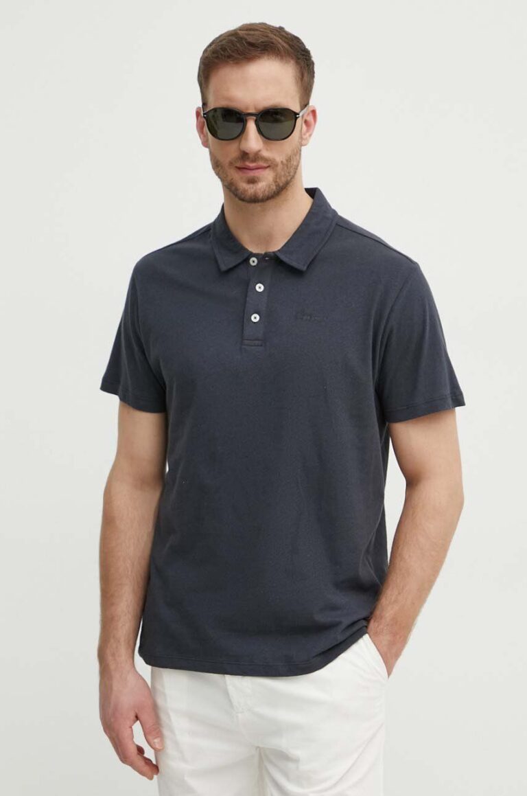 Pepe Jeans tricou polo din in culoarea gri