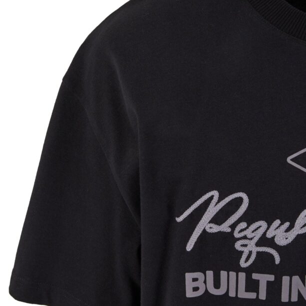 Cumpăra Pequs Tricou 'Built in the Boom'  gri / negru