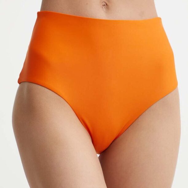 Picture chiloti de baie High Waist Bottoms culoarea portocaliu