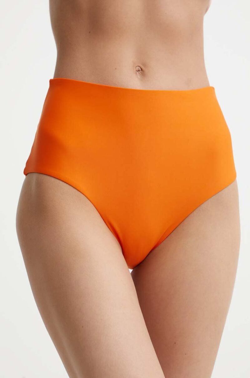 Picture chiloti de baie High Waist Bottoms culoarea portocaliu