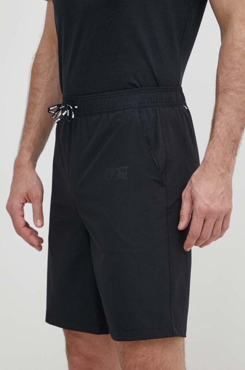 Picture pantaloni scurți outdoor Lenu Stretch culoarea negru