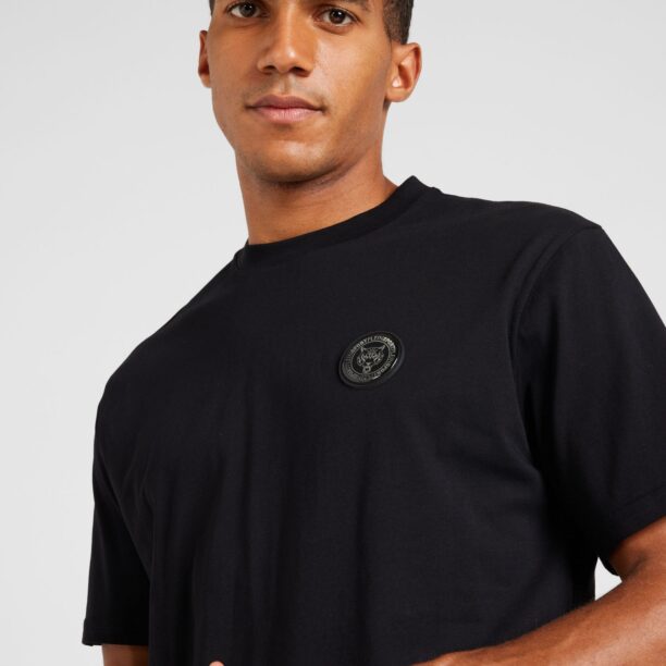 Plein Sport Tricou  gri / negru