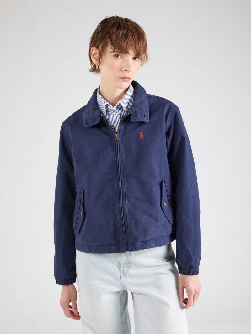 Polo Ralph Lauren Geacă de primăvară-toamnă 'WINDBREAKER'  bleumarin / roșu