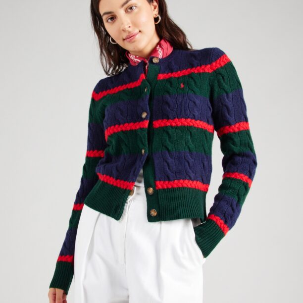 Polo Ralph Lauren Geacă tricotată  albastru / verde / roșu