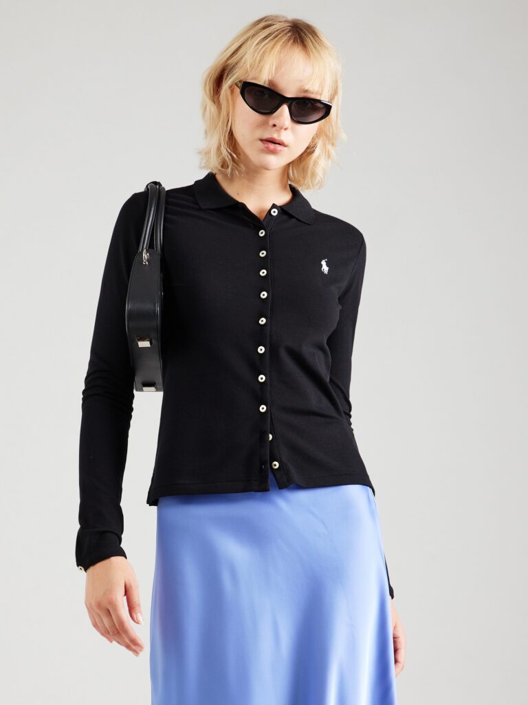 Polo Ralph Lauren Geacă tricotată  negru / alb