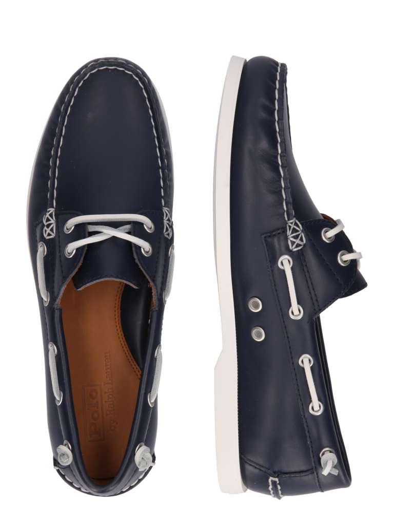 Polo Ralph Lauren Mocasini 'MERTON'  bleumarin / alb murdar