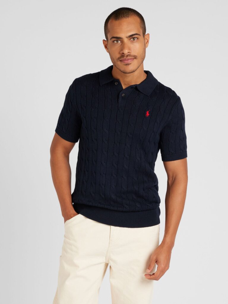 Preţ Polo Ralph Lauren Pulover  bleumarin / roșu