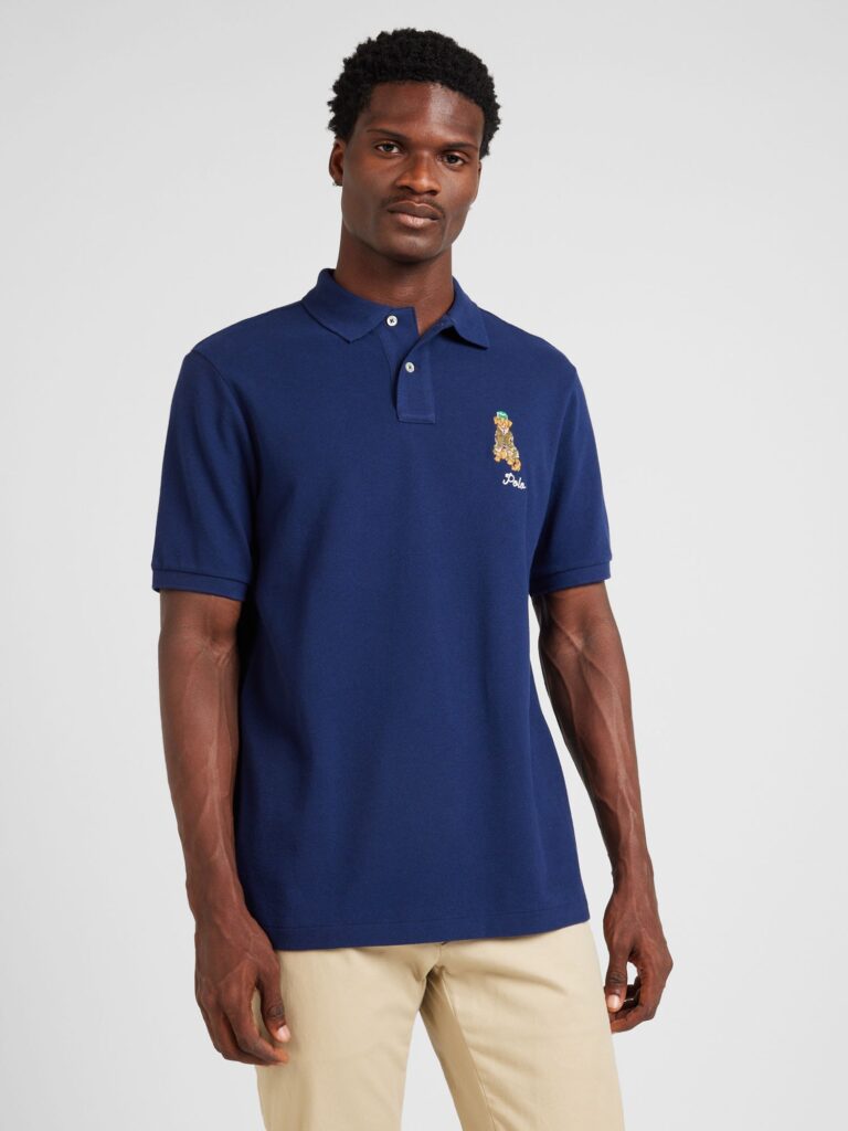 Polo Ralph Lauren Tricou  bleumarin / maro deschis