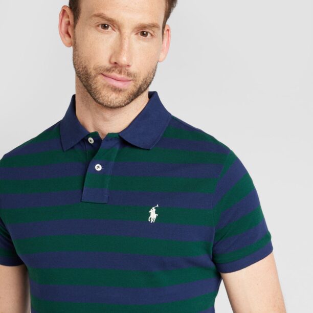 Polo Ralph Lauren Tricou  bleumarin / verde închis / alb