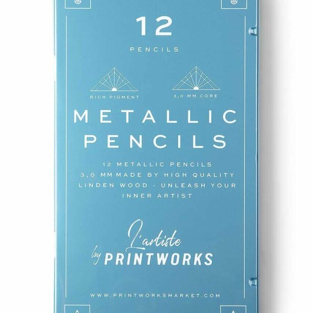 Printworks set de creioane într-o cutie Metallic 12-pack