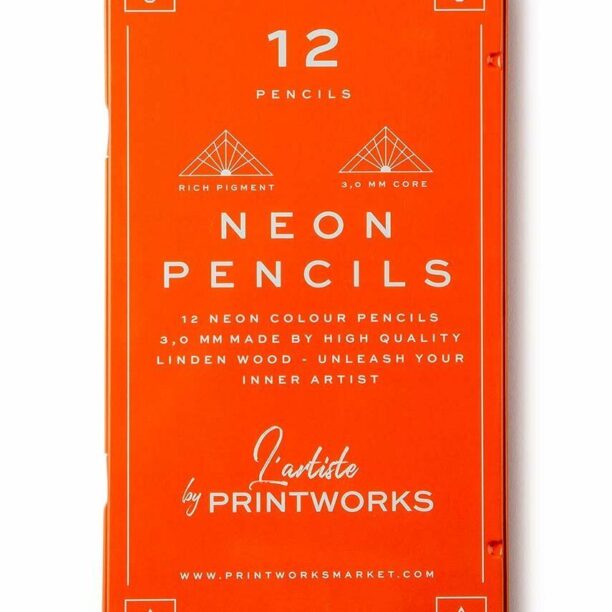 Printworks set de creioane într-o cutie Neon 12-pack