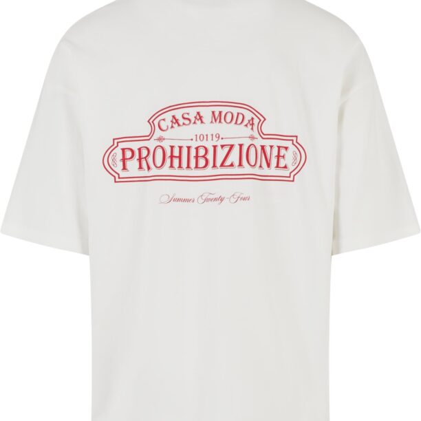 Prohibited Tricou 'Prohibizione'  roșu / alb