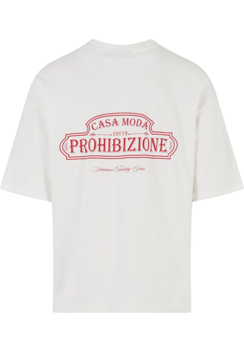 Prohibited Tricou 'Prohibizione'  roșu / alb