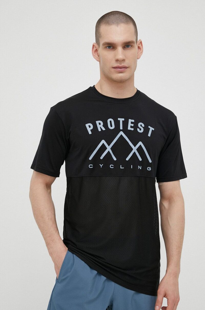 Protest tricou de ciclism Prtcornet culoarea negru