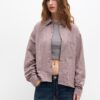 Pull&Bear Bluză  albastru / fucsia / alb