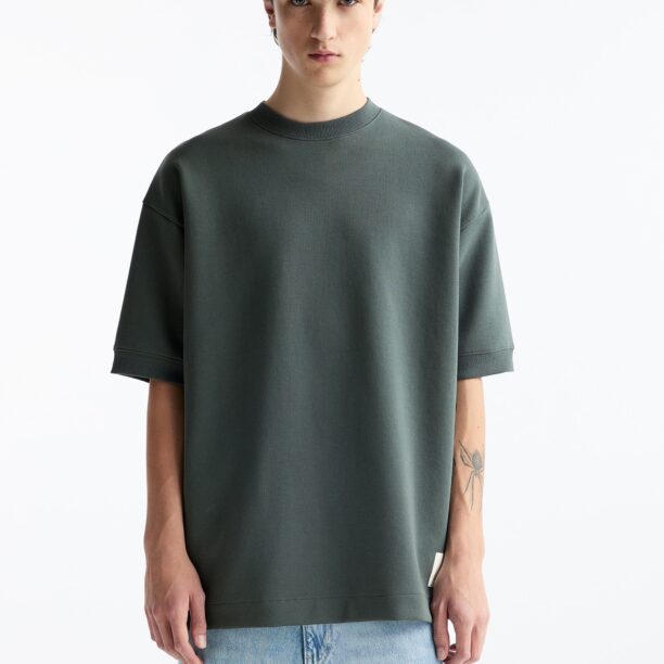 Pull&Bear Bluză de molton  verde închis