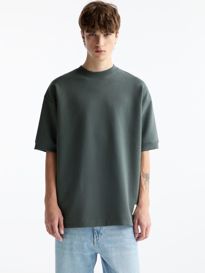 Pull&Bear Bluză de molton  verde închis