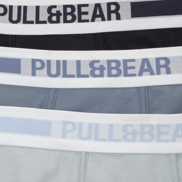 Pull&Bear Boxeri  albastru / negru / alb