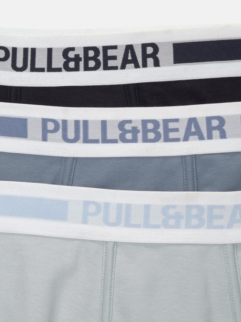 Pull&Bear Boxeri  albastru / negru / alb