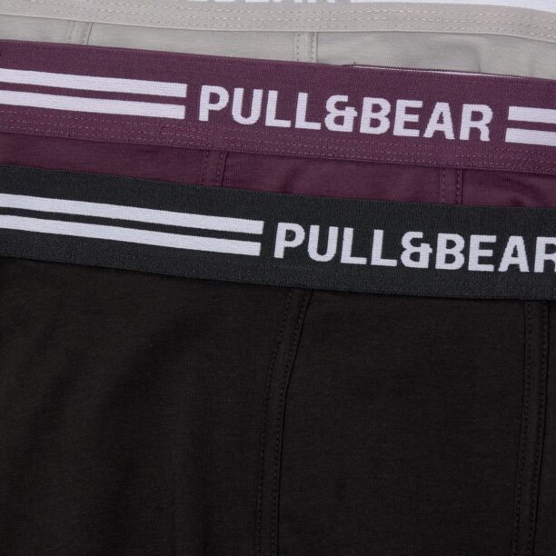 Pull&Bear Boxeri  grej / mov închis / negru