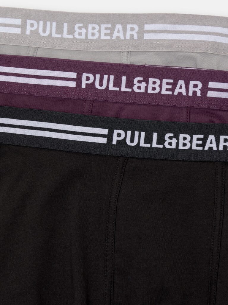 Pull&Bear Boxeri  grej / mov închis / negru