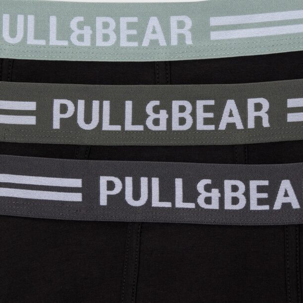 Pull&Bear Boxeri  gri închis / kaki / verde mentă / negru