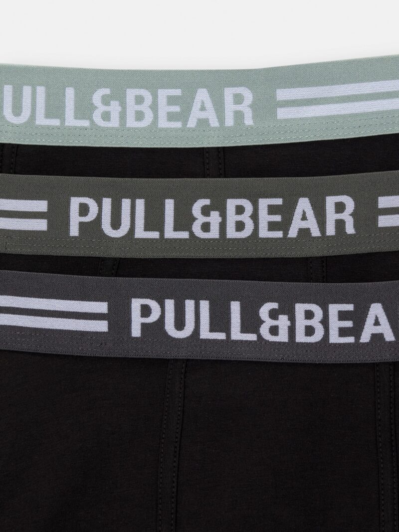 Pull&Bear Boxeri  gri închis / kaki / verde mentă / negru