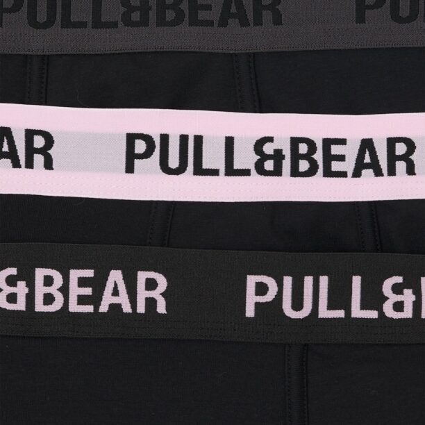 Pull&Bear Boxeri  gri închis / roz / negru