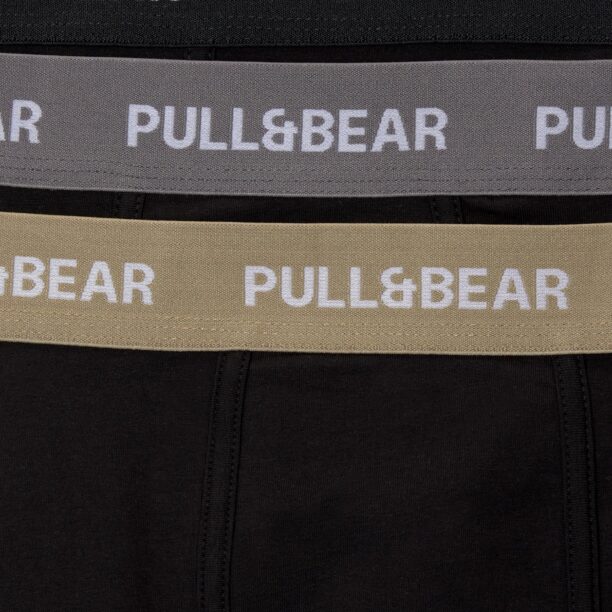 Pull&Bear Boxeri  nisipiu / gri închis / negru / alb