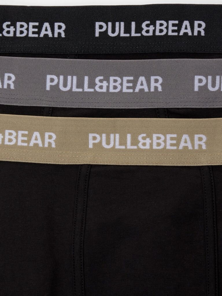 Pull&Bear Boxeri  nisipiu / gri închis / negru / alb