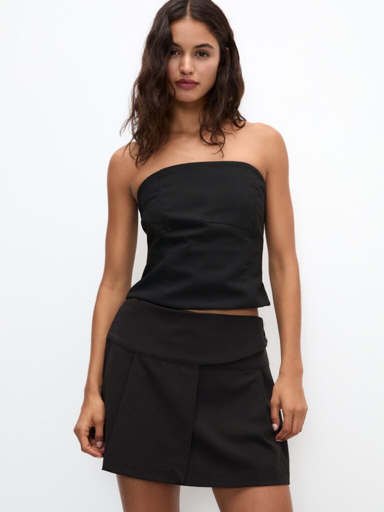 Pull&Bear Fustă  negru