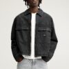 Pull&Bear Geacă de primăvară-toamnă  negru