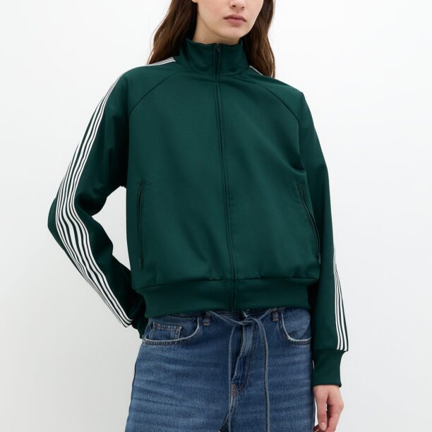 Pull&Bear Hanorac  verde / alb