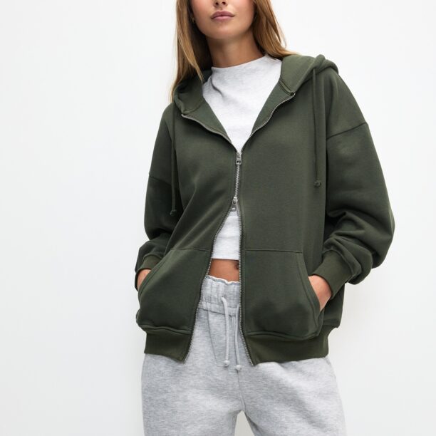 Pull&Bear Hanorac  verde închis