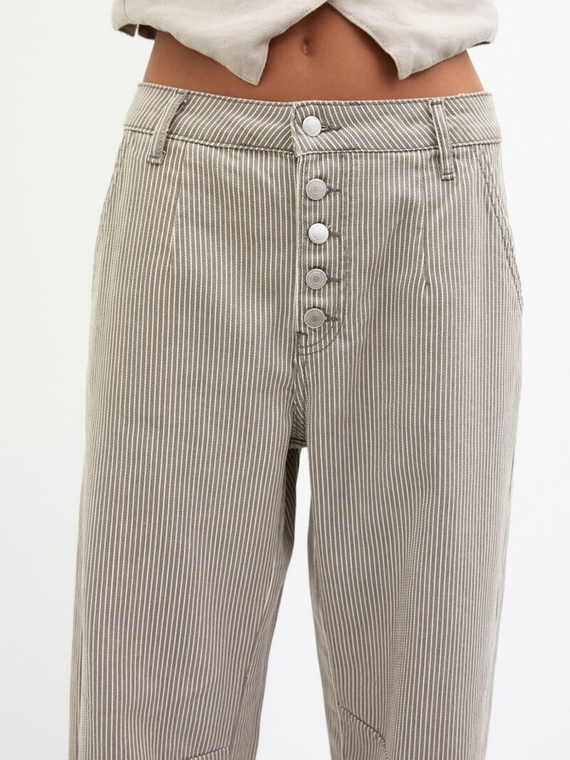 Original Pull&Bear Jeans  gri / alb denim