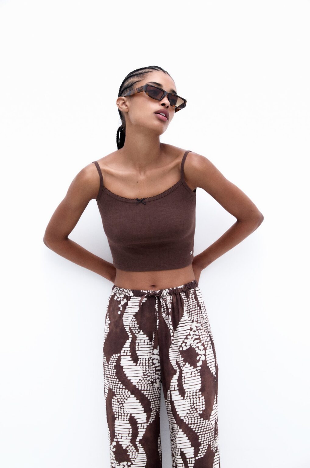 Pull&Bear Ochelari de soare  ciocolatiu / maro coniac