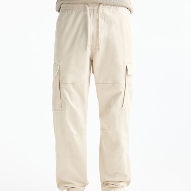 Pull&Bear Pantaloni cu buzunare  alb murdar