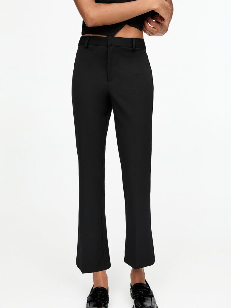 Pull&Bear Pantaloni cu dungă  negru