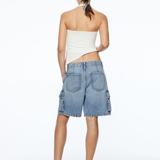 Pull&Bear Pantaloni eleganți  albastru denim preţ