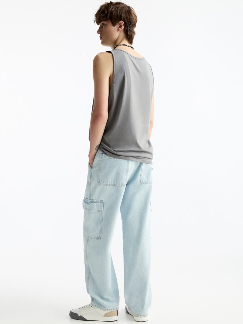 Pull&Bear Pantaloni eleganți  albastru pastel preţ