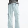 Pull&Bear Pantaloni eleganți  albastru pastel