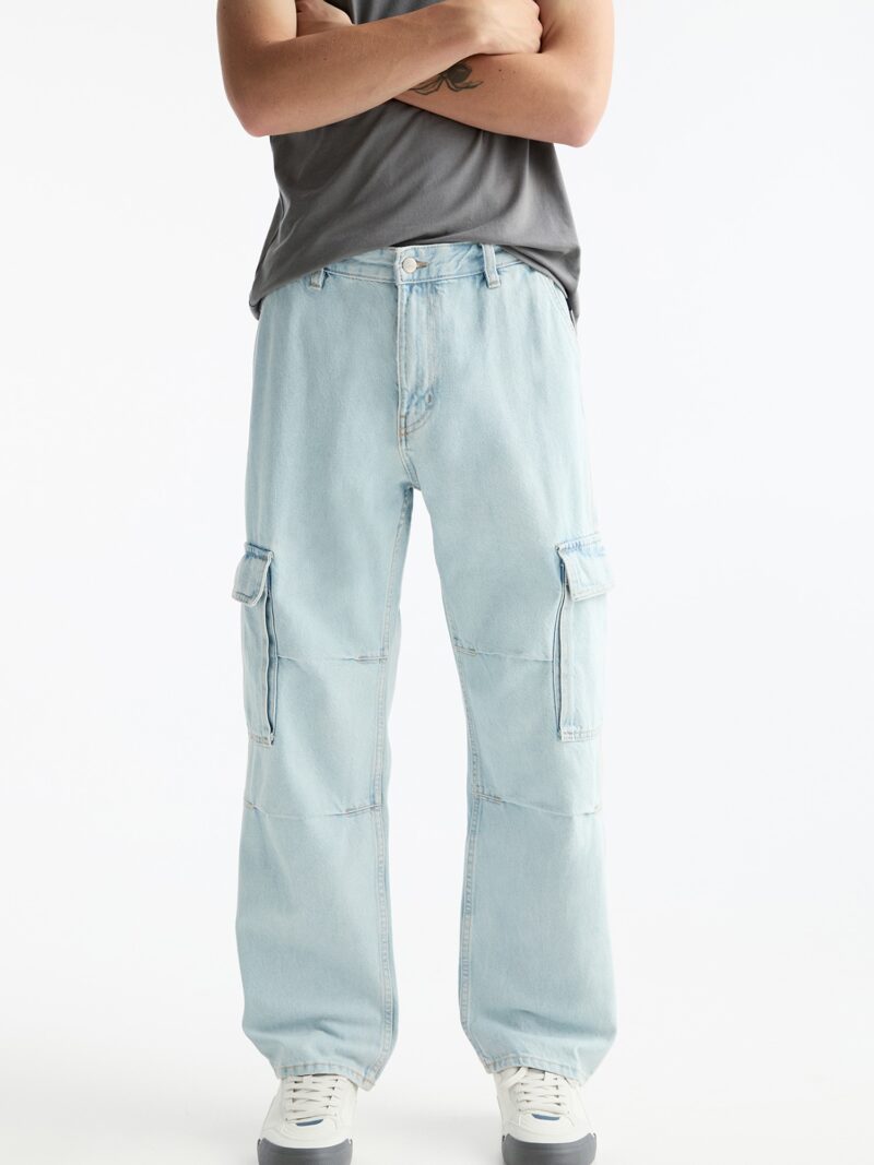 Pull&Bear Pantaloni eleganți  albastru pastel