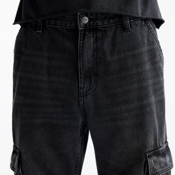 Preţ Pull&Bear Pantaloni eleganți  negru denim