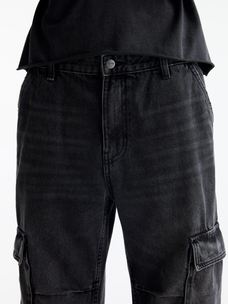 Preţ Pull&Bear Pantaloni eleganți  negru denim