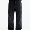 Pull&Bear Pantaloni eleganți  negru denim