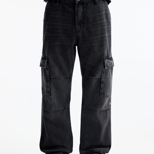 Pull&Bear Pantaloni eleganți  negru denim