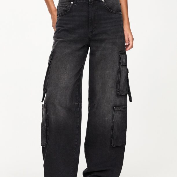 Pull&Bear Pantaloni eleganți  negru denim