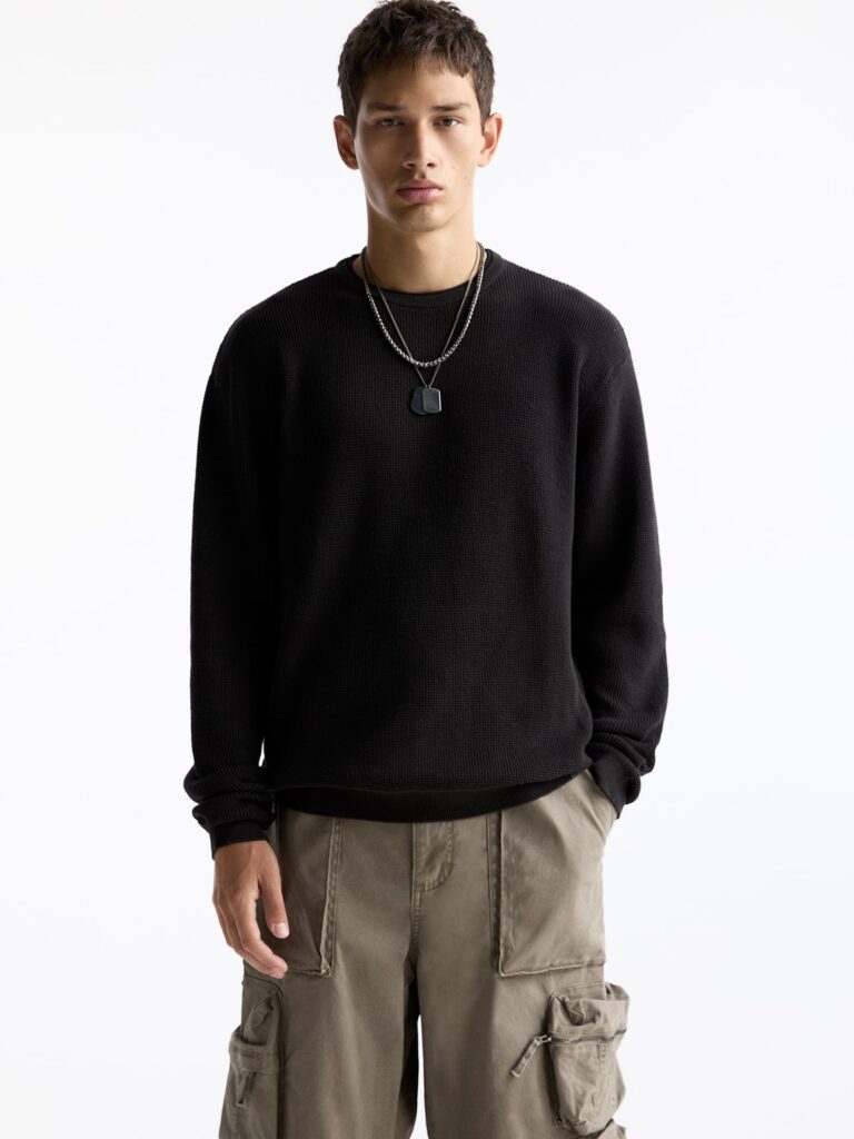 Pull&Bear Pulover  negru